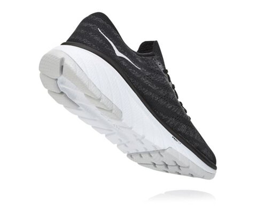 Running Shoes Mens - Hoka One One Cavu 3 - Black/White - ZFCEJYS-50